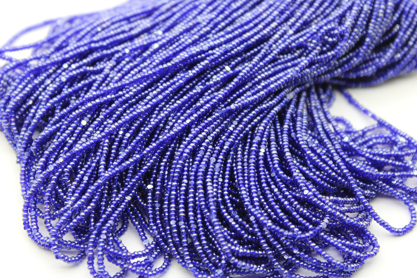 13/0 Charlotte Cut Beads, Tr. Sapphire Luster, 1/3/5 Hanks, Preciosa Ornella Beads, Embroidery Beads, Craft Supply, Jewelry Findings, 38060.