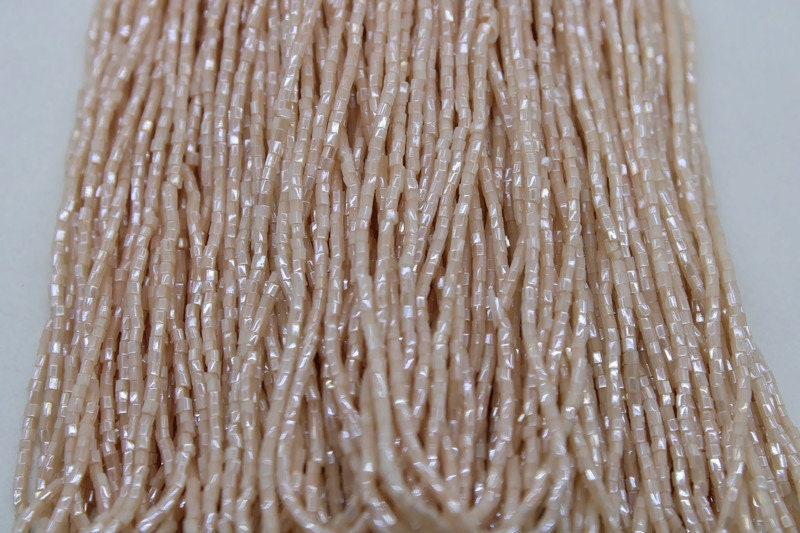 Miyuki Hexagon 2 Cut, 15/0, Mocha Luster, Japanese Beads, 1 Hank, Embroidery Beads, Jewelry Findings, Vintage Beads, Hex Cut Beads, Supply