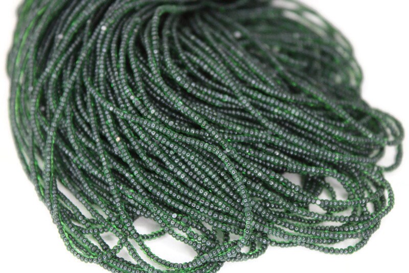 13/0 Charlotte Cut Beads, Tr. Emerald Green, 1/3/5 Hanks, Preciosa Ornella Beads, Embroidery Beads, Craft Supply, Jewelry Findings.