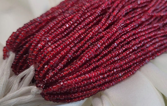 11/0 Charlotte Chip Beads, Tr. Dark Ruby (2 Perfect Facets) 1/3/5 Hanks, Handmade Charlotte, Jewelry Supply, Charlotte True Cuts, Rare Beads