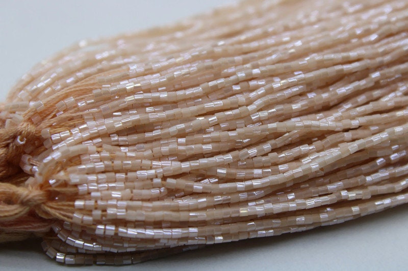 Miyuki Hexagon 2 Cut, 15/0, Mocha Luster, Japanese Beads, 1 Hank, Embroidery Beads, Jewelry Findings, Vintage Beads, Hex Cut Beads, Supply