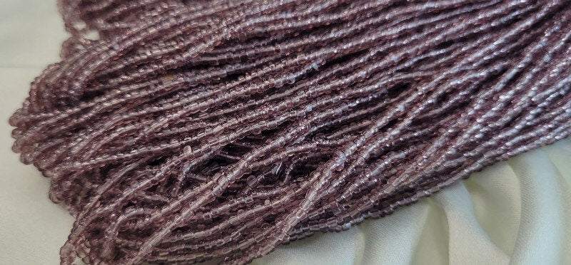 11/0 Charlotte Chip Beads, Tr.Light Amethyst (2 Perfect Facets) 1/3/5 Hanks, Handmade Charlotte, Jewelry Supply, Charlotte True Cut Beads