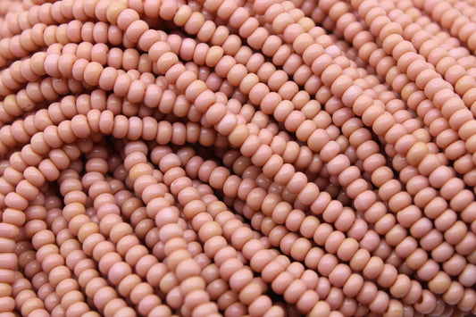 5/0 Preciosa Seed Beads, Cheyenne Pink, (Colorfast) 1/6/12 Strands, Vintage Seed Beads, Rocailles, Rare seed beads, Jewelry Beads, Embroidery Findings