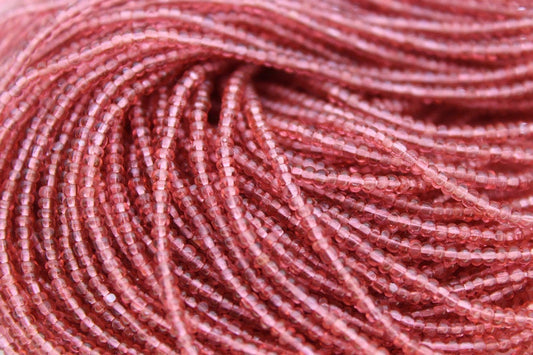 11/0 Charlotte true Cut Beads Colorfast Fuchsia Transparent (2 Perfect Facets) 1/3/5 Hanks, Embroidery Material, Jewelry Supply, Vintage, Premium Cuts.