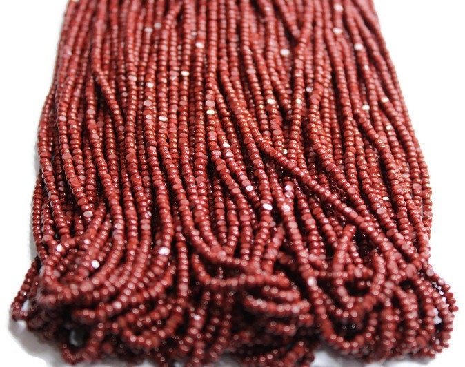 11/0 Charlotte Cut Beads Reddish Brown (2 Perfect Facets) 1/3/5 Hanks, Embroidery Material, Jewelry Supply,Vintage Premium True Cuts, 93310