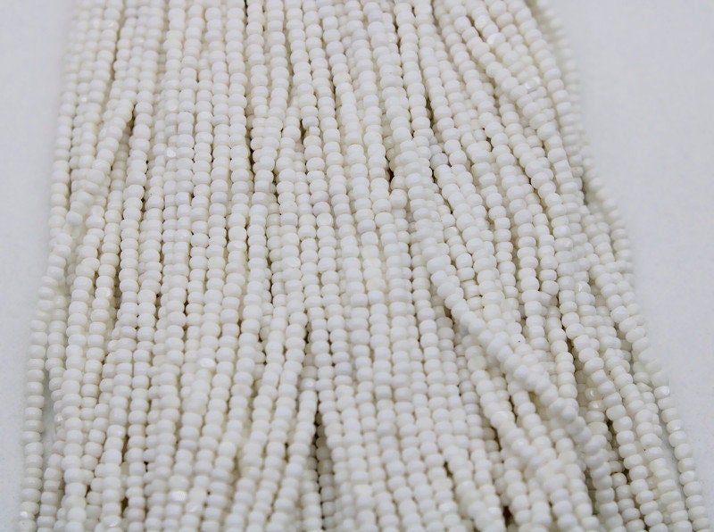 11/0 Charlotte true Cut Beads, Off White Opaque (2 Perfect Facets) Premium True Cuts, 1/3/5 Hanks, Embroidery Material, Jewelry Supply, 03050