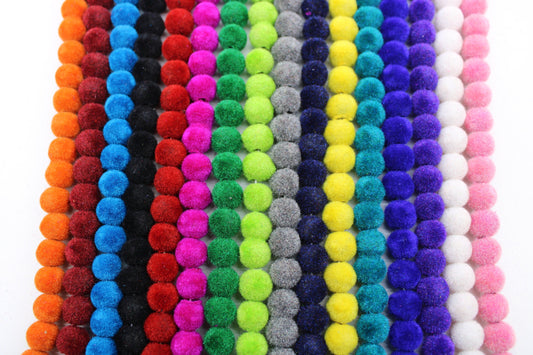 8MM Velvet Beads For DIY Making, Select Your Color, 25 Beads Per Pack, Beads For Crafts, Balls Velvet Beads, Premium Quality.
