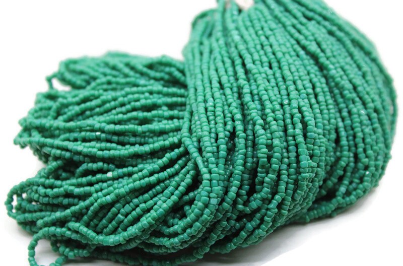 11/0 Charlotte Chip Beads, Op. Serpent Green (2 Perfect Facets) 1/3/5 Hanks, Handmade Charlotte, Jewelry Supply, Charlotte Cuts, Rare Beads