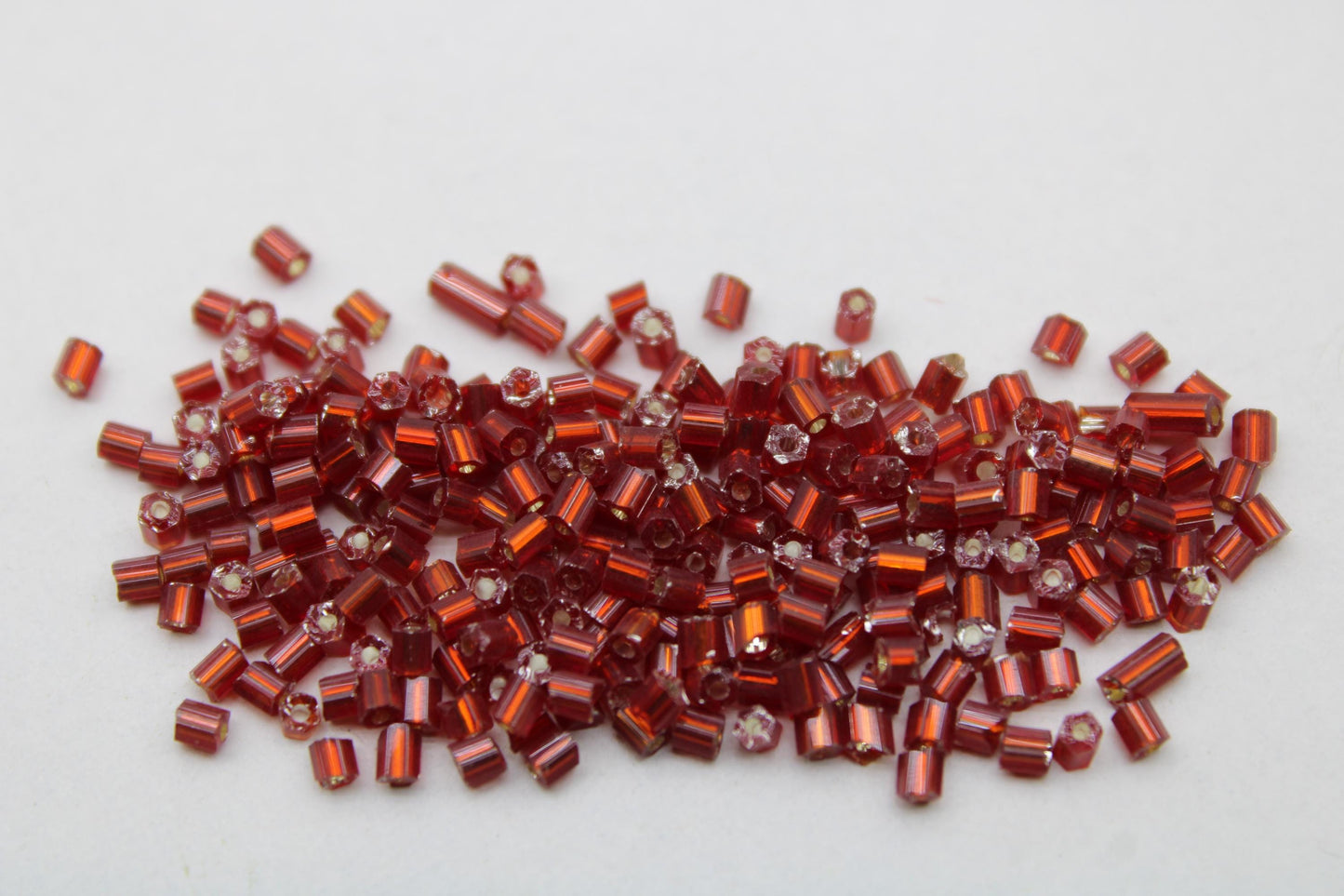 11/0 2 Cut, Red silver-lined Seed Beads, 20/50/100 Grams Packs, Hex Cut, Embroidery Beads, Jewelry Beads, Craft Supply, Indian Seed Beads, 25L/20.