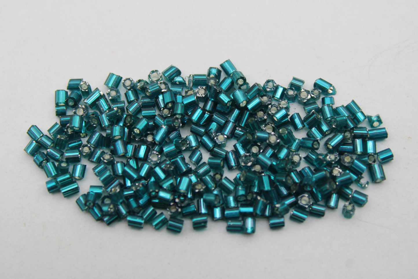 11/0 2 Cut, Teal silver-lined Seed Beads, 20/50/100 Grams Packs, Hex Cut, Embroidery Beads, Jewelry Beads, Craft Supply, Indian Seed Beads, 23B/22.